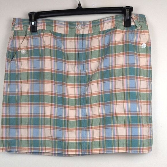 Brooks Brothers Classic Plaid Women's Cotton Skirt Size 14 Preppy - Picture 11 of 11